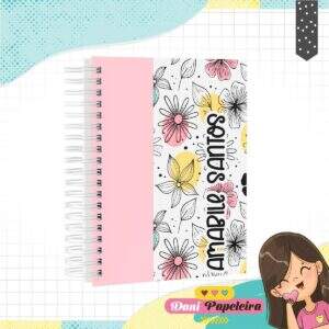 Caderno infantil personalizado Floral