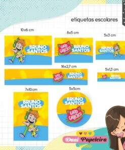 Kit Etiquetas Gato Galáctico