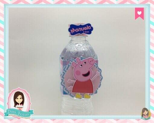 Rótulo Para Água  Peppa Pig