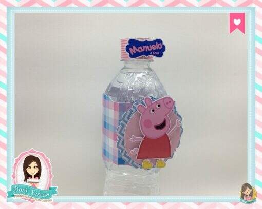 Rótulo Para Água  Peppa Pig - Imagem 2
