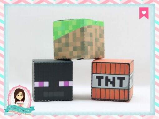 Caixa Quadradinha Minecraft - Imagem 2