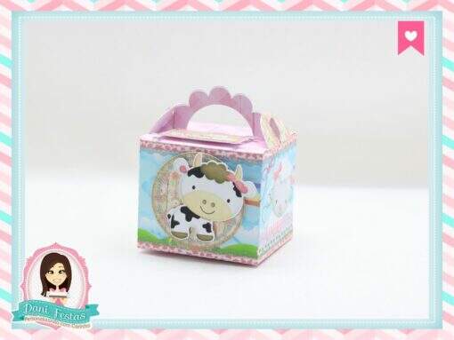 Caixa Meu Lanchinho Cute Fazendinha Rosa - Imagem 2