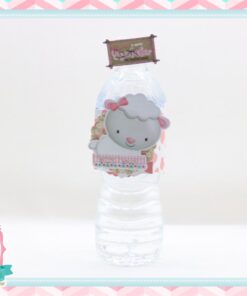 Rótulo Para Garrafa Água Fazendinha Rosa