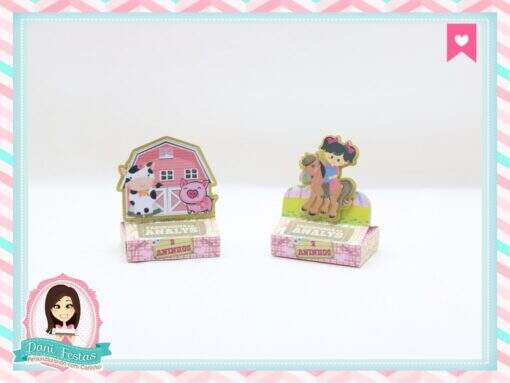 Porta Bis Duplo Fazendinha Rosa