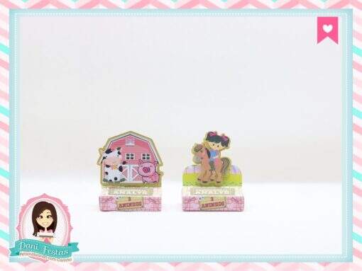 Porta Bis Duplo Fazendinha Rosa - Imagem 4