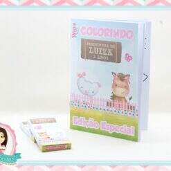 Kit de Colorir Fazendinha Rosa