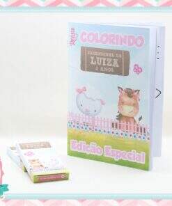 Kit de Colorir Fazendinha Rosa