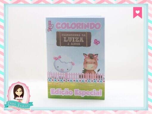 Kit de Colorir Fazendinha Rosa - Imagem 2