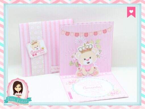 Convite Ursinha Princesa - Imagem 2