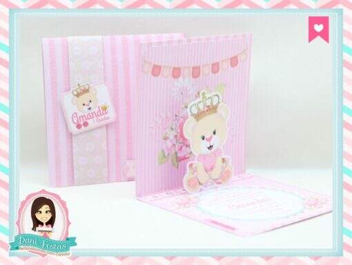Convite Ursinha Princesa - Imagem 3