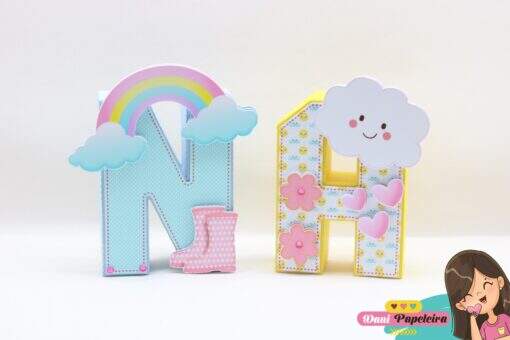 Letras 3d Chuva de Amor - Imagem 3