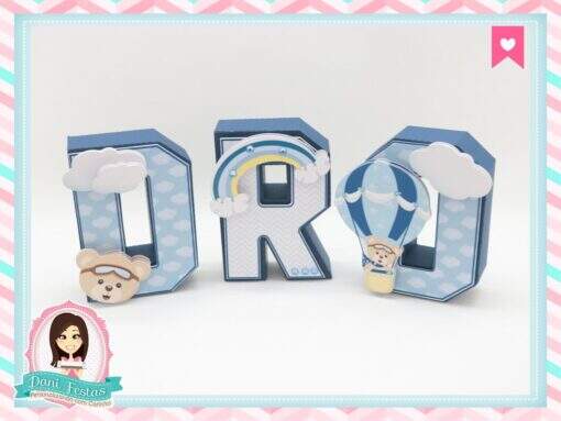 Letras 3d Ursinho Baloeiro - Imagem 2