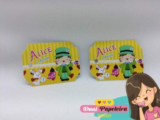 Tag para Lembrancinha Alice no País das Maravilhas