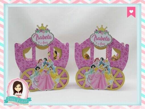 Caixa Carruagem Princesas Disney
