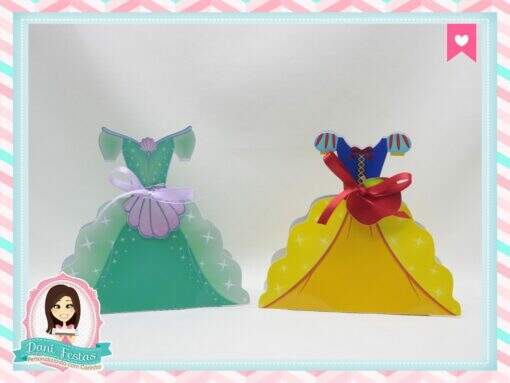 Caixa Vestido Princesas Disney - Imagem 2