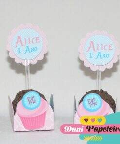 Kit Forminha e Topper Alice no País das Maravilhas