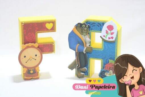 Letras 3d A Bela e a Fera - Imagem 2