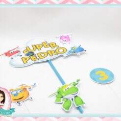 Topo de Bolo Super Wings