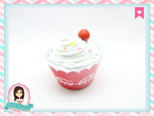 Saia para Cupcake Coca Cola - Imagem 4