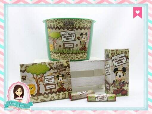 Kit Cinema Personalizado Safari do Mickey