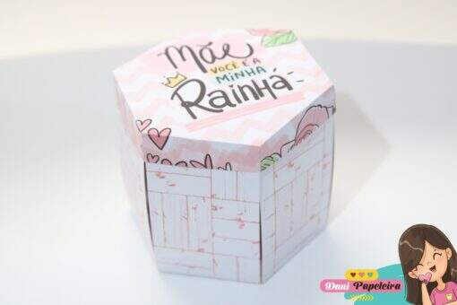 Caixa Explosão com Caneca Personalizada Dia das Mães - Imagem 2