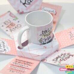 Caixa Explosão com Caneca Personalizada Dia das Mães