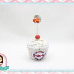 Saia para Cupcake + Topper Aviador
