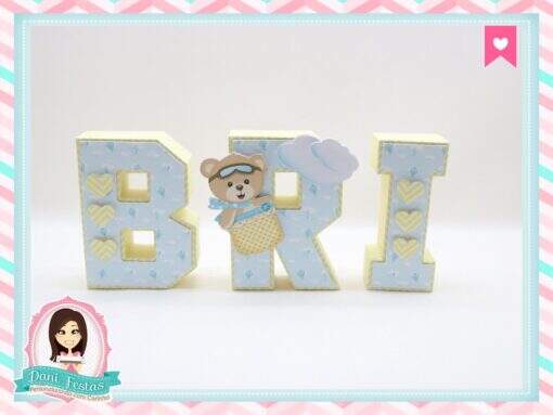 Letras 3d Ursinho Baloeiro - Imagem 4