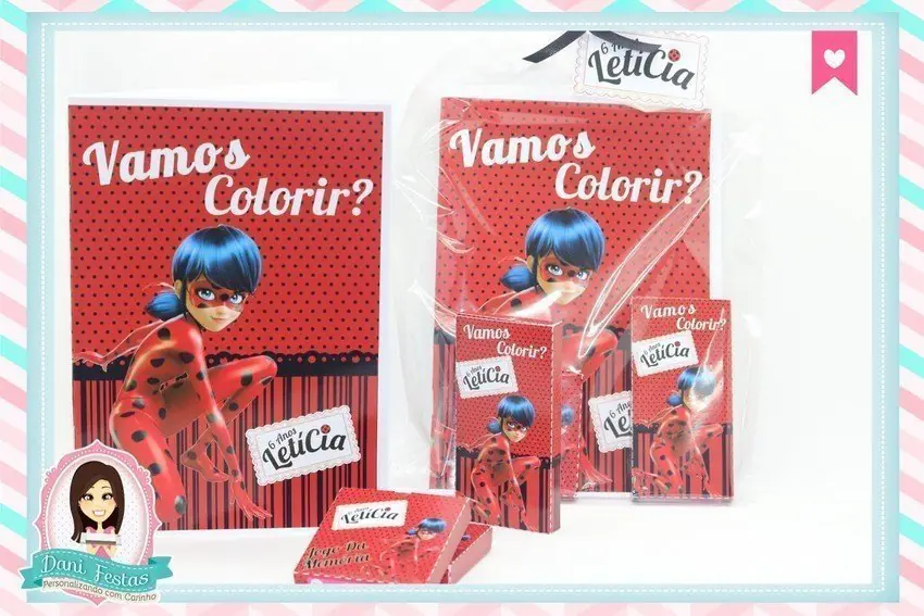 Kit De Colorir e Jogo da Memória - Ladybug