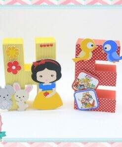 Letras 3d Branca de Neve