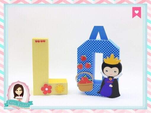 Letras 3d Branca de Neve - Imagem 2