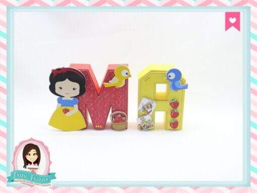 Letras 3d Branca de Neve - Imagem 3