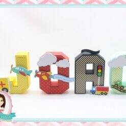 Letras 3d Meios de Transportes