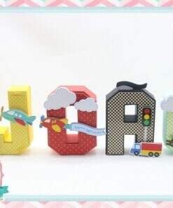 Letras 3d Meios de Transportes