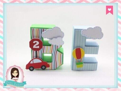 Letras 3d Meios de Transportes - Imagem 4