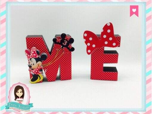 Letras 3d Minnie