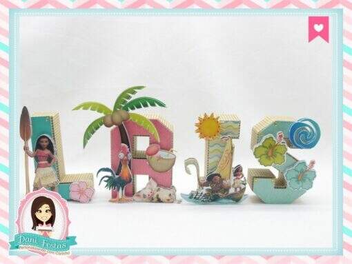 Letras 3d Moana
