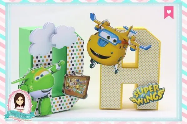 Letras 3d Super Wings