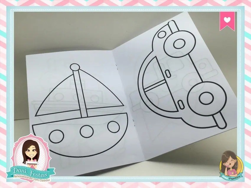 Livrinho De Colorir Meios de Transportes - Imagem 2