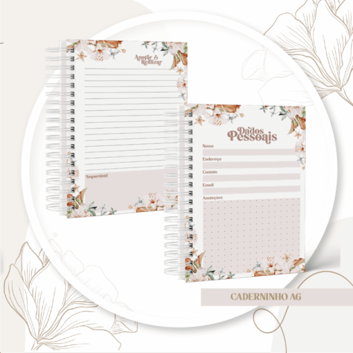 Caderno Pautado Floral - Imagem 4