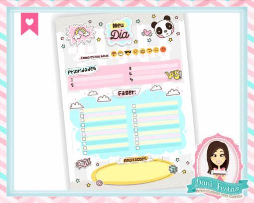 Bloco Planner Diário - Meu Dia - Imagem 2