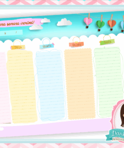 Bloco Planner de Mesa Semanal - Colors