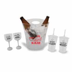 Kit Balde de Gelo com Taça de Gin e Copo Twister