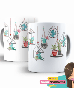 Caneca Cactos e Suculentas