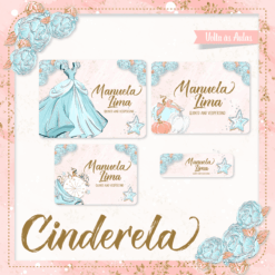 Kit Etiquetas Escolares Cinderela