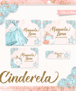 Kit Etiquetas Escolares Cinderela