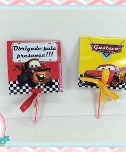 Rótulo Capa de Pirulito Carros Disney