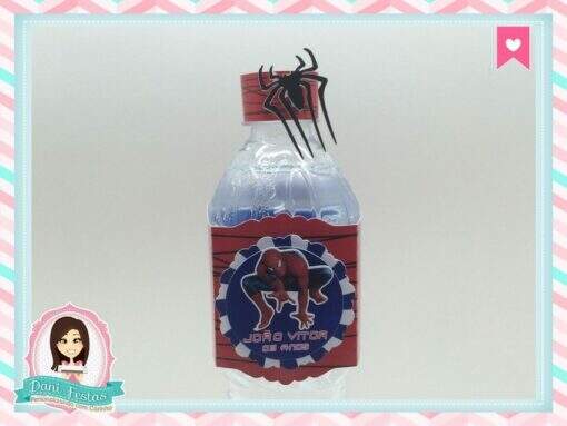 Rótulo para Água - Homem Aranha
