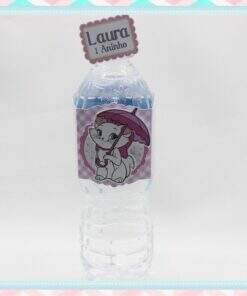 Rótulo para Água  Gatinha Marie