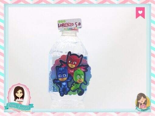 Rótulo para Água PJ Masks